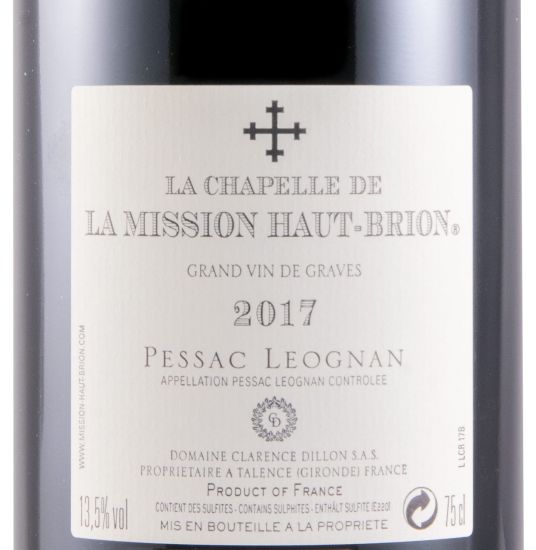 2017 Château La Mission Haut-Brion La Chapelle de La Mission Haut-Brion Pessac-Léognan tinto