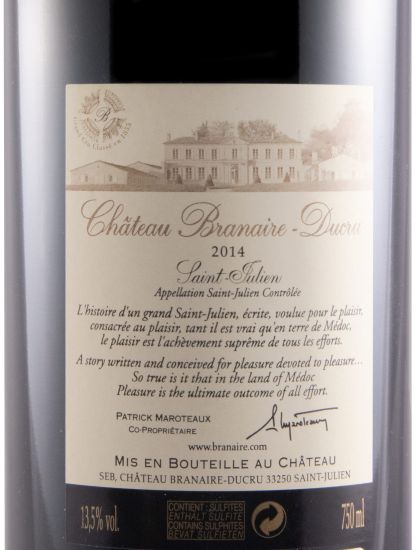 2014 Château Branaire-Ducru Saint-Julien tinto