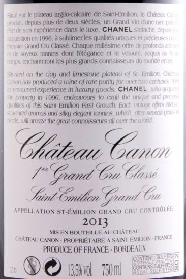 2013 Château Canon Saint-Émilion red