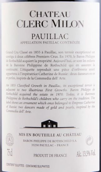 2014 Château Clerc Milon Pauillac tinto