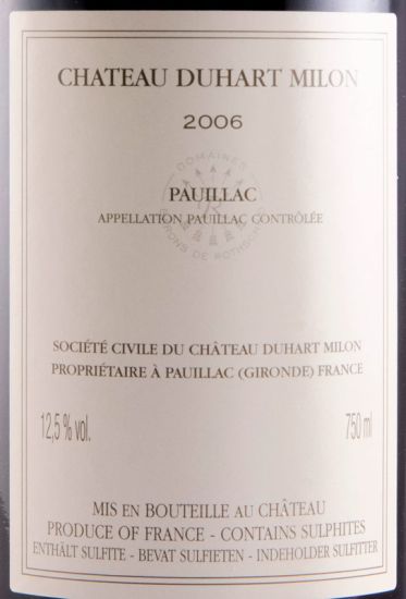 2006 Château Duhart-Milon Pauillac tinto