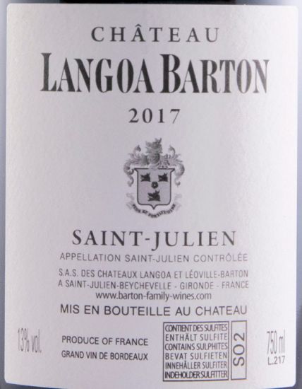 2017 Château Langoa Barton Saint-Julien tinto
