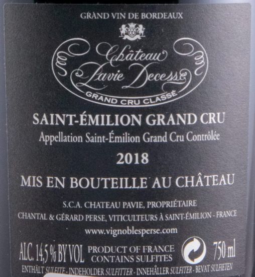2018 Château Pavie-Decesse Saint-Émilion tinto