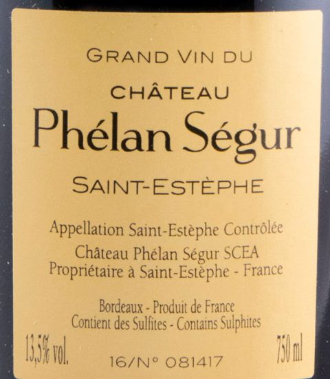 2016 Château Phélan Ségur Saint-Estèphe tinto