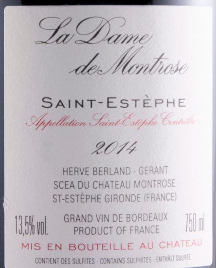 2014 Château Montrose La Dame de Montrose Saint-Estèphe red