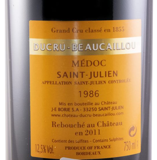 1986 Château Ducru-Beaucaillou Saint-Julien tinto