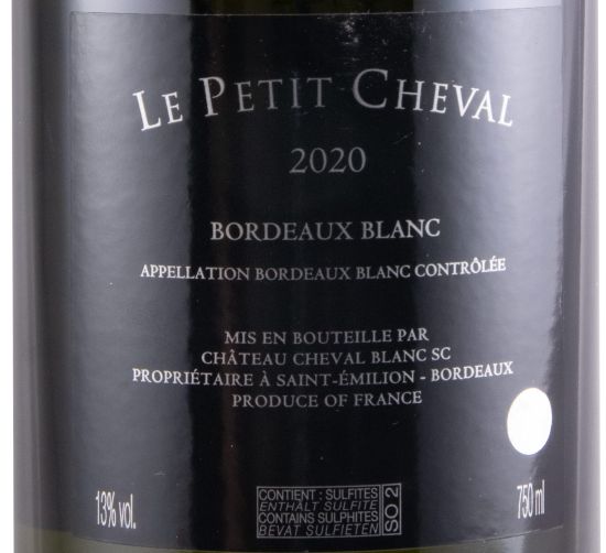 2020 Château Cheval Blanc Le Petit Cheval Blanc Saint-Émilion branco
