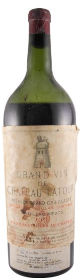 1952 Château Latour Pauillac tinto (nível baixo) 1,5L