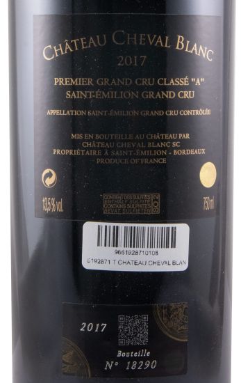 2017 Château Cheval Blanc Saint-Émilion red