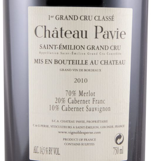 2010 Château Pavie Saint-Émilion tinto