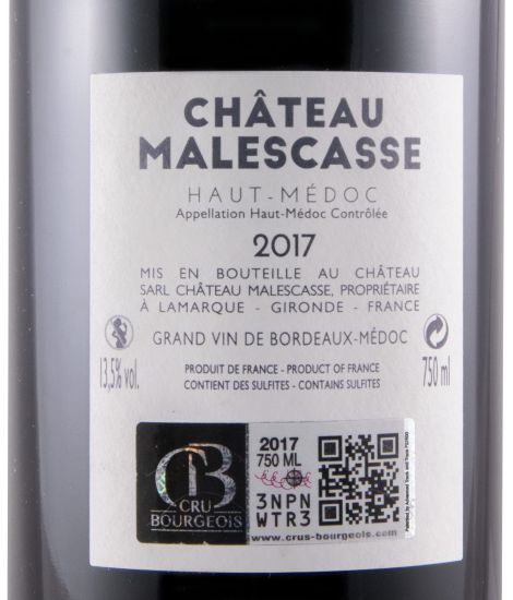 2017 Château Malescasse Haut-Médoc tinto