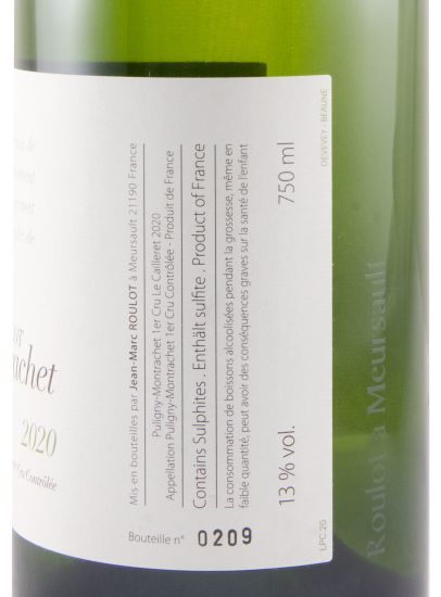 2020 Jean-Marc Roulot Le Cailleret Puligny-Montrachet branco