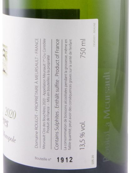 2020 Domaine Roulot Clos de Bouchères Mersault branco