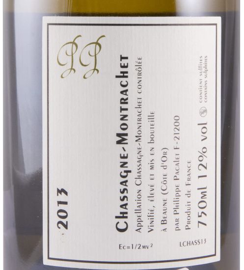 2013 Philippe Pacalet Chassagne-Montrachet Côte de Beaune branco