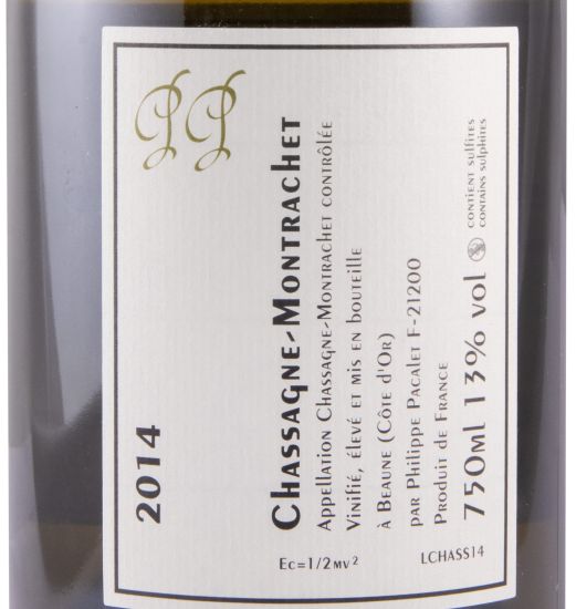 2014 Philippe Pacalet Chassagne-Montrachet Côte de Beaune branco