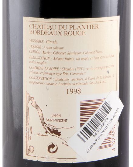 1998 Château du Plantier Bordeaux red