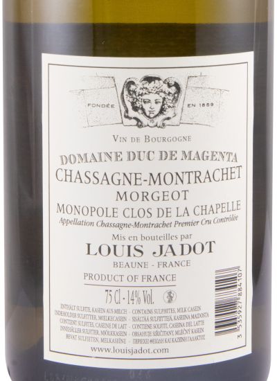 2019 Domaine Louis Jadot Morgeot Chassagne-Montrachet branco