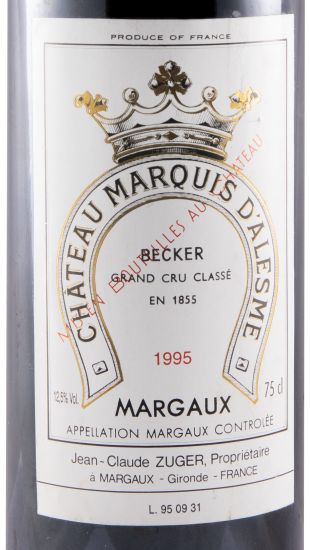 1995 Château Marquis d'Alesme Margaux red