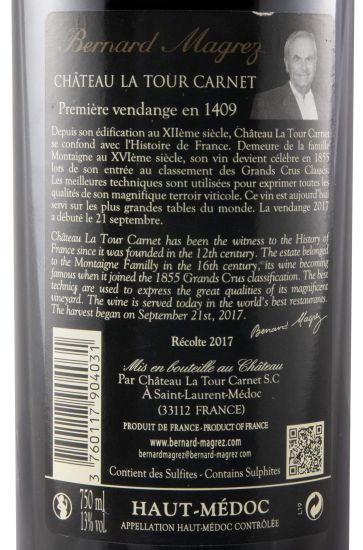 2017 Château La Tour Carnet Haut-Médoc tinto