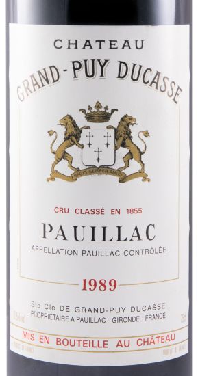 1989 Château Grand-Puy Ducasse Pauillac tinto