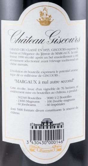 1990 Château Giscours Margaux tinto