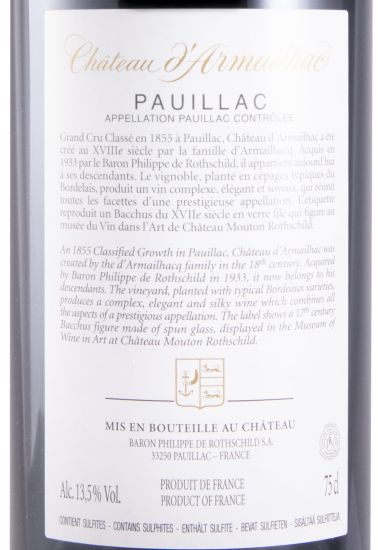 2017 Château d'Armailhac Pauillac tinto