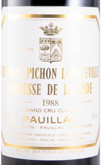 1988 Château Pichon Longueville Comtesse de Lalande Pauillac tinto