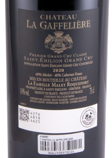 2020 Château La Gaffelière Saint-Émilion tinto