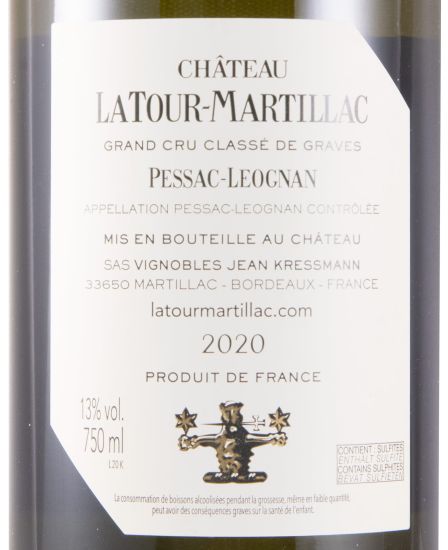 2020 Château Latour-Martillac Pessac-Léognan branco