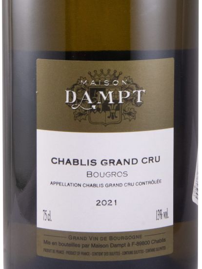 2021 Domaine Daniel Dampt Bougros Grand Cru Chablis branco
