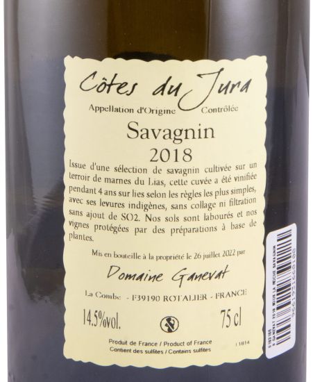 2018 Jean-François Ganevat Sous La Roche Savagnin Côtes du Jura white