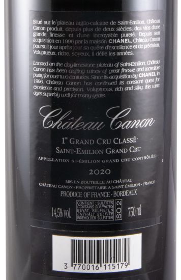 2020 Château Canon Saint-Émilion tinto