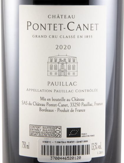 2020 Château Pontet-Canet Pauillac biológico tinto