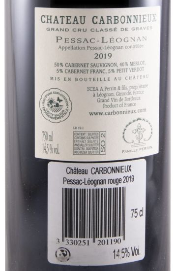 2019 Château Carbonnieux Pessac-Léognan tinto