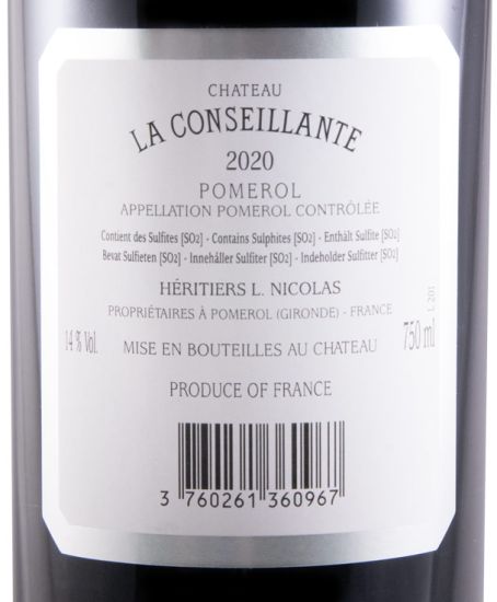 2020 Château La Conseillante Pomerol tinto