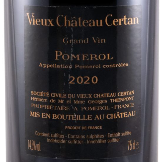 2020 Vieux Château Certan Pomerol tinto