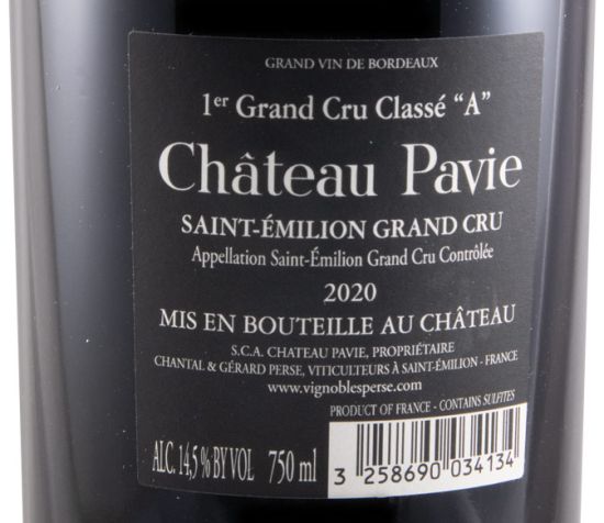 2020 Château Pavie Saint-Émilion tinto