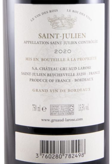 2020 Château Gruaud Larose Saint-Julien tinto