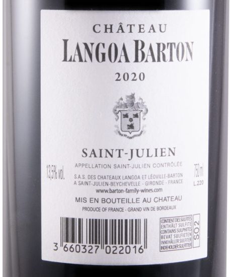 2020 Château Langoa Barton Saint-Julien tinto
