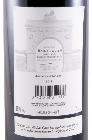 2011 Château Léoville Las Cases Marquis de Las Cases Saint-Julien tinto