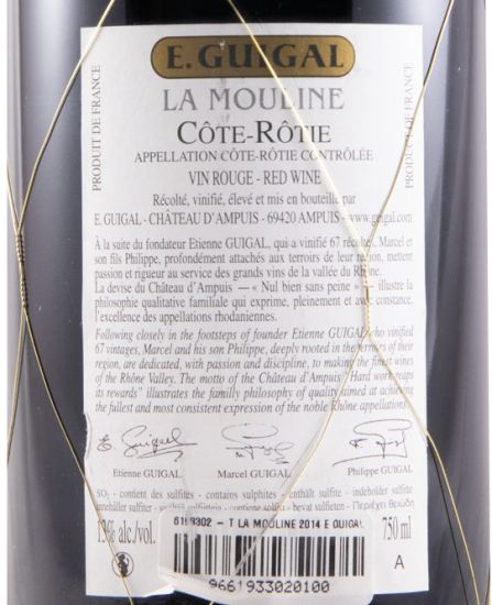 2014 E. Guigal La Mouline Côte-Rôtie red