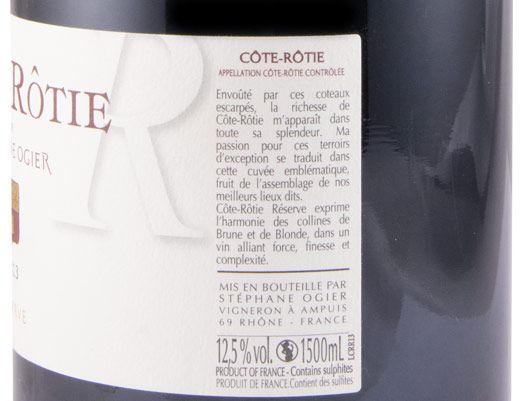 2013 Stéphane Ogier Réserve Côte-Rôtie tinto 1,5L