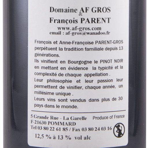 2012 François Parent Clos de Vougeot red