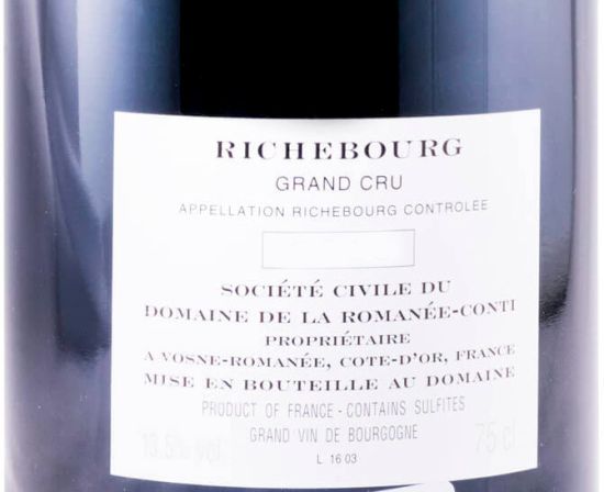 2020 Domaine de la Romanée-Conti Richebourg Grand Cru tinto
