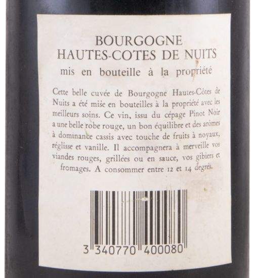 1989 Domaine des Mouchottes Bourgogne Hautes Côtes de Nuits tinto