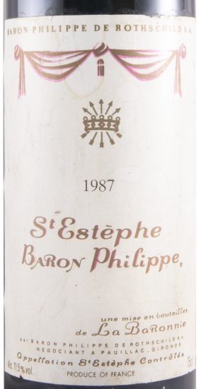 1987 Baron Philippe Rothschild La Baronnie Saint-Estèphe red