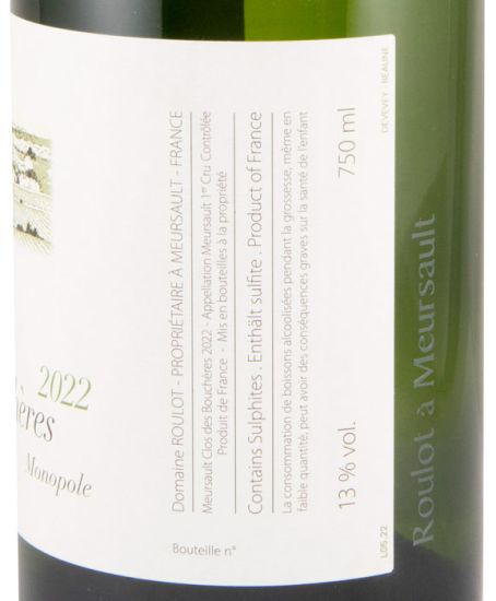 2022 Domaine Roulot Clos des Bouchères Meursault branco