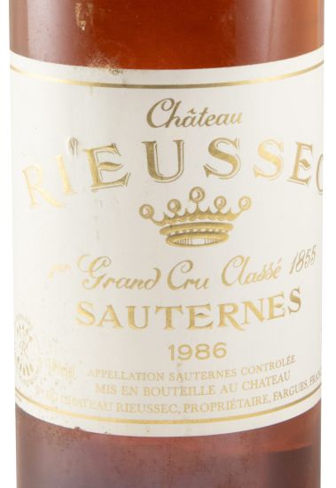 1986 Château Rieussec Sauternes branco 37,5cl