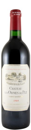 1989 Château Les Ormes de Pez Saint-Estèphe red