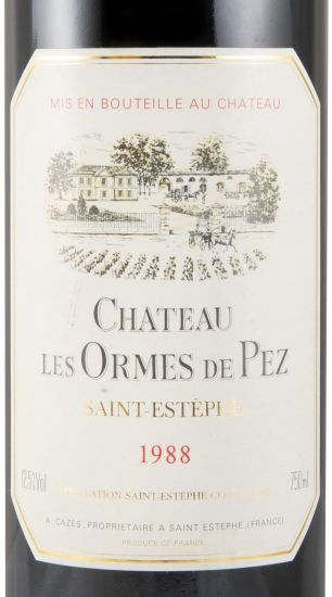 1988 Château Les Ormes de Pez Saint-Estèphe tinto